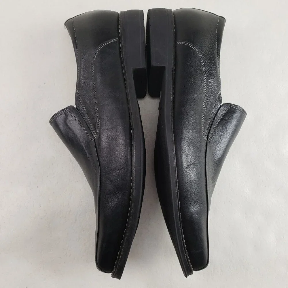 Sandro Moscoloni Edwin Leather Loafer Mens 11.5 Black Slip On Dress Casual Shoe